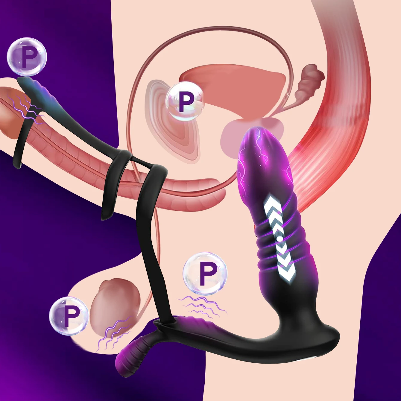 リモコンワイヤレスディルドアナル伸縮振動前立腺マッサージ男コックリングペニス大人の大人のおもちゃバットプラグ肛門おもちゃ