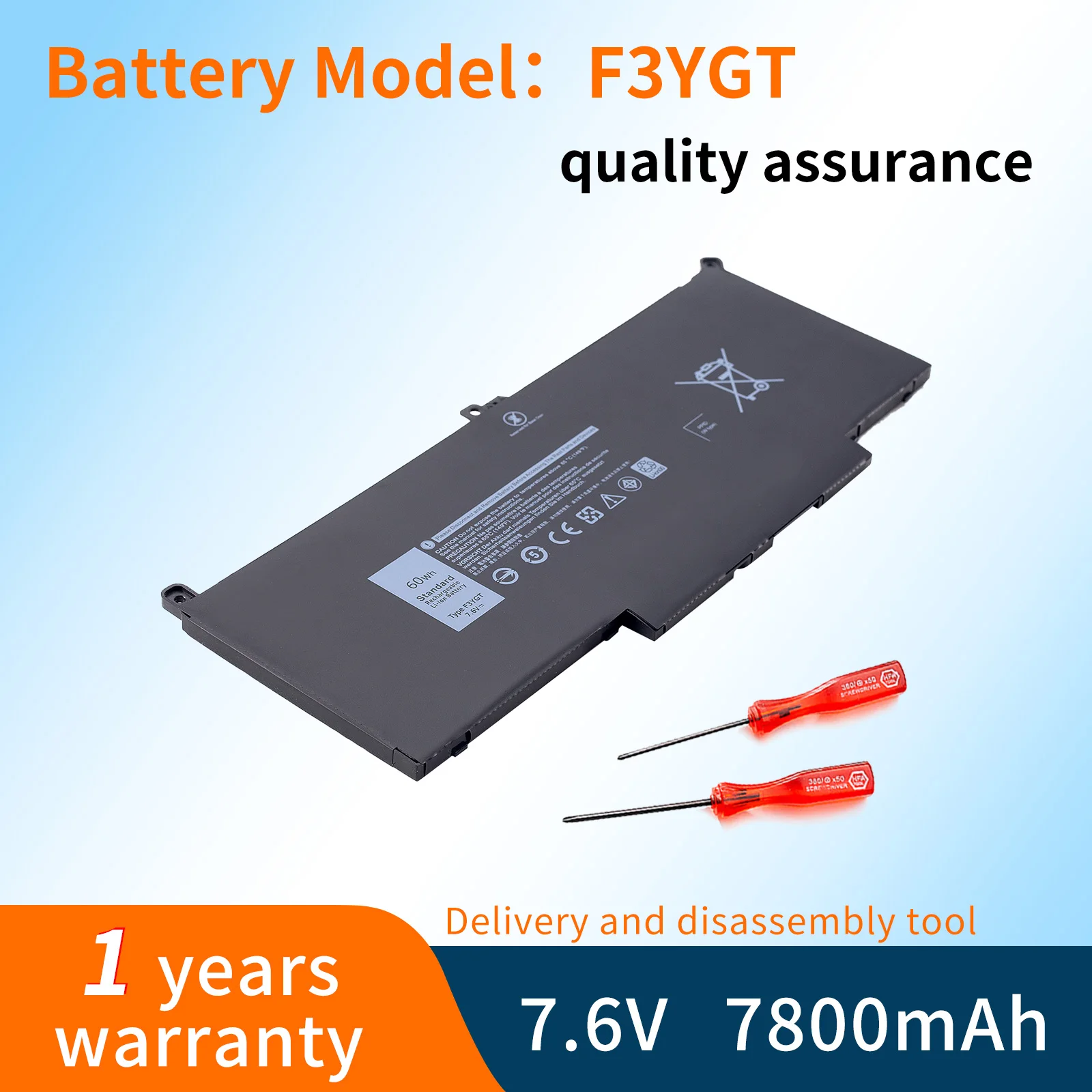Imagem -01 - Bateria do Portátil Bvbh para Dell Latitude 12 7000 7280 7290 13 7380 7390 P29s002 14 7480 7490 E7280 E7480 Bvbh F3ygt 7480 2x39g 60wh