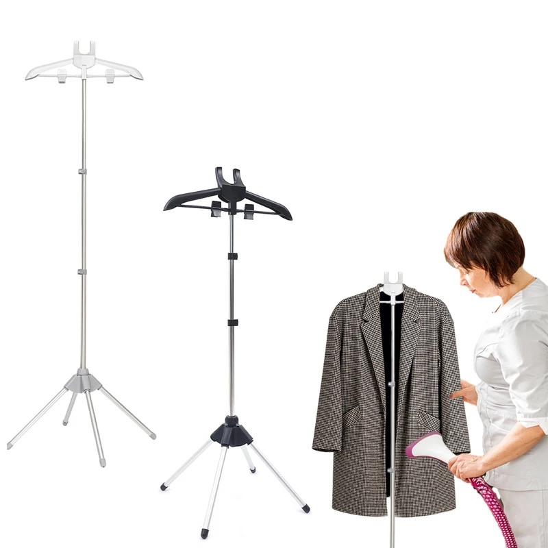 Steamer Stand Telescopic Garment Steamer Rack Height Adjustable Garment Foldable Standing Garment Hanger For Steaming Clothes