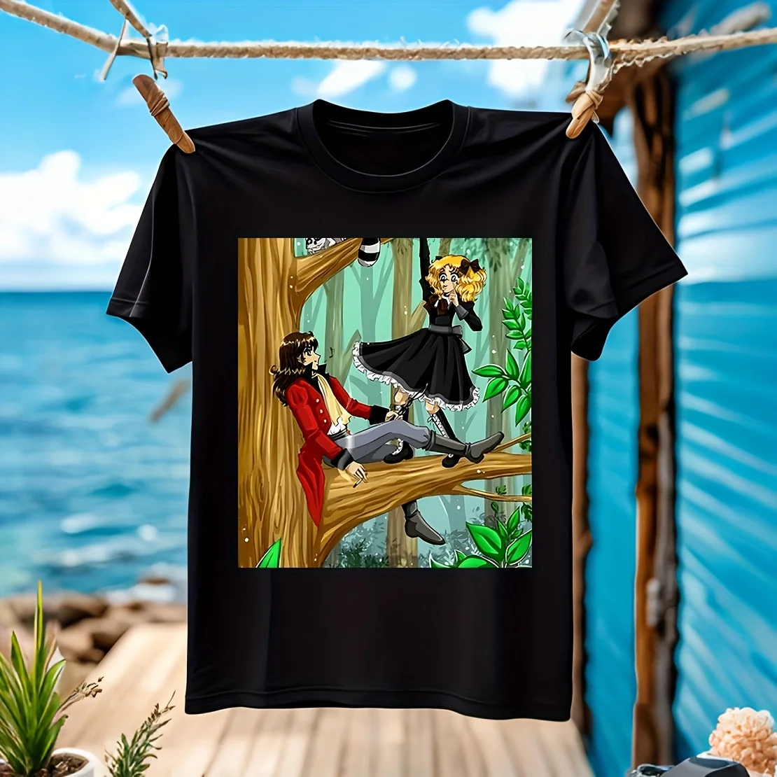 

Candy-Candy, Terry Grandchaster, Bosque, Personalizadas Men's T-shirt 100% Cotton Casual Breathable Confortable sports occasions