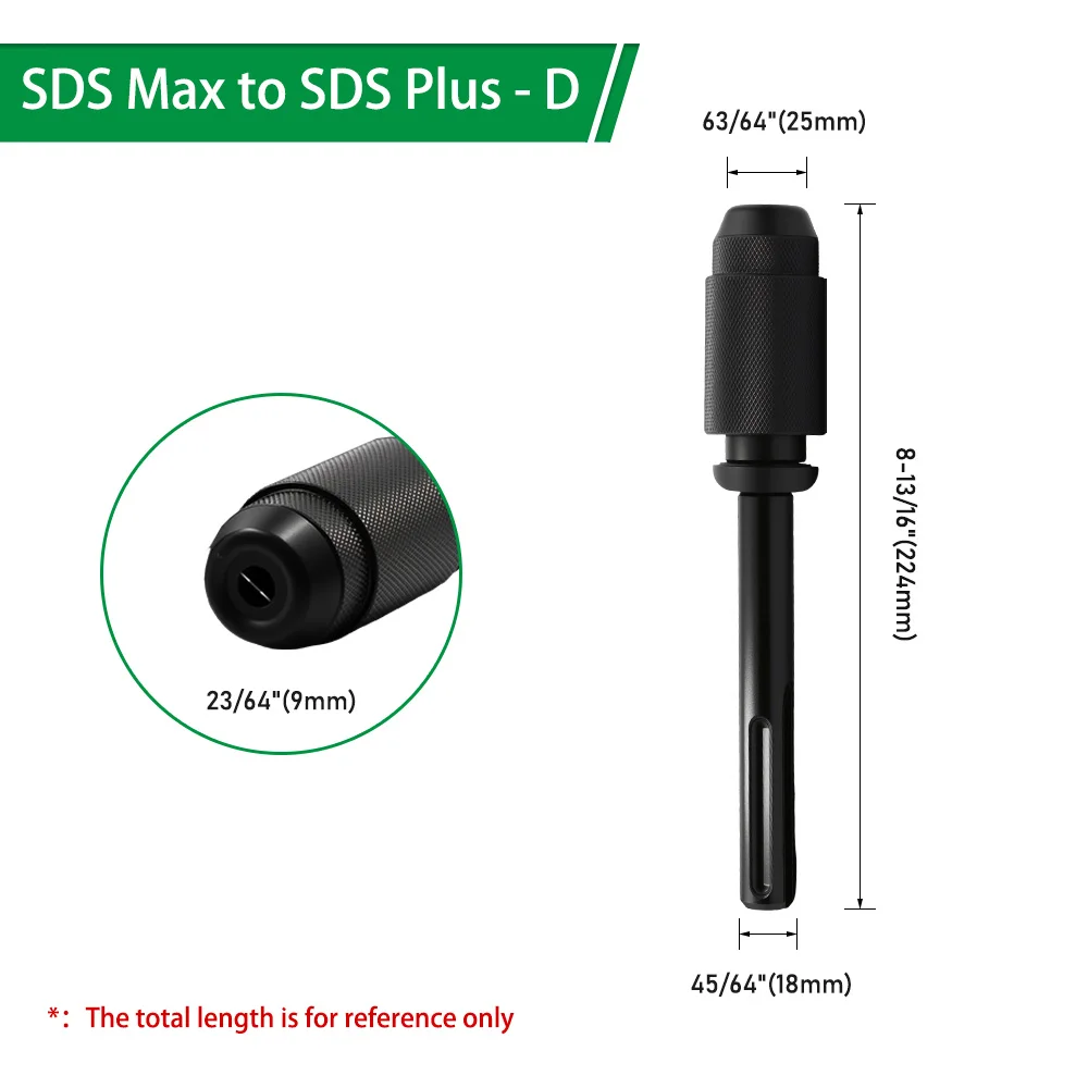 LAVIE 1-teiliger SDS-Max-Adapter – wandelt SDS Plus in SDS Max um – verschiedene Ausführungen erhältlich PJ007 – Detail 10