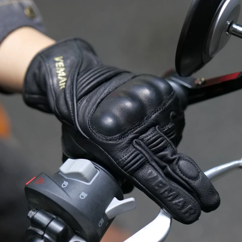 

Summer Motorcycle Riding Gloves Men Women Touchscreen Goat Leather Motocross Gloves Hard Shell Protective Moto Gloves Anti-fall