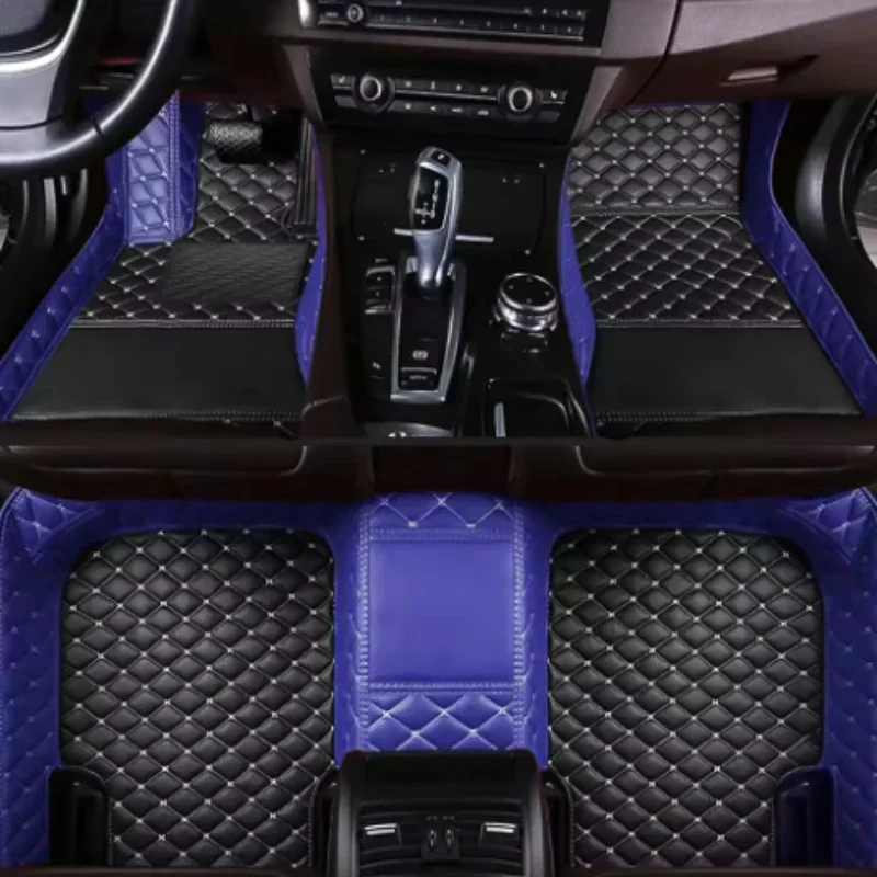 Custom Car Floor Mats for Ford Mondeo 2017-2021 2022-2023 Mustang Mach-E 21-2023 Color Blocked Carpets Auto Accessories Interior