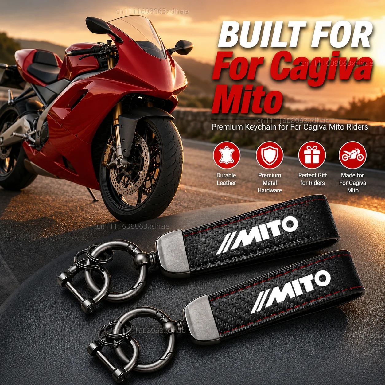 High-Grade Leather Motorcycle Keychain Holder Keyring Accessories For Cagiva Mito 50 125 Mito sp525