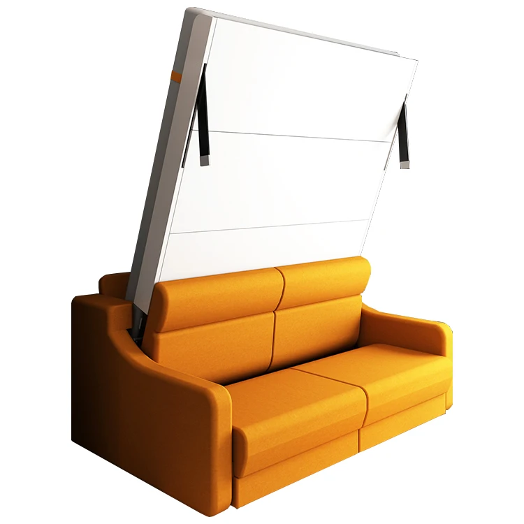 

Modern Invisible Manual Vertical Wall Bed Multifunction Space Saving Stable Folding Storage Murphy Bed with Sofa