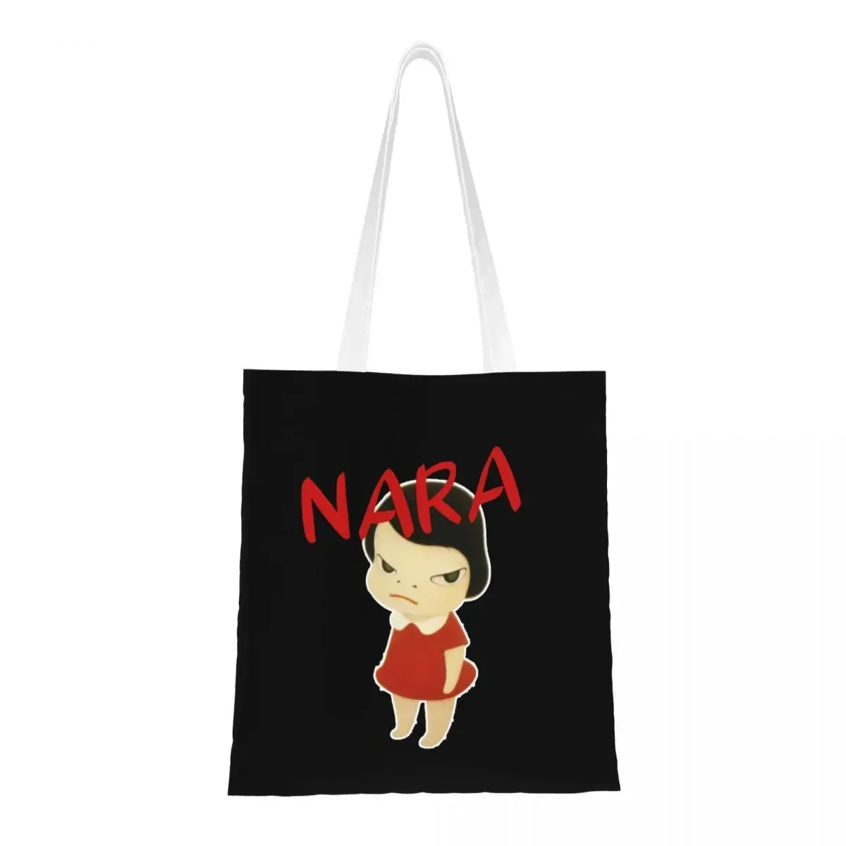 Yoshimoto Nara Lacma Art Canvas Tote Handbag Oh My God I Miss You Grocery Bags Reusable Shopper Bags for Women