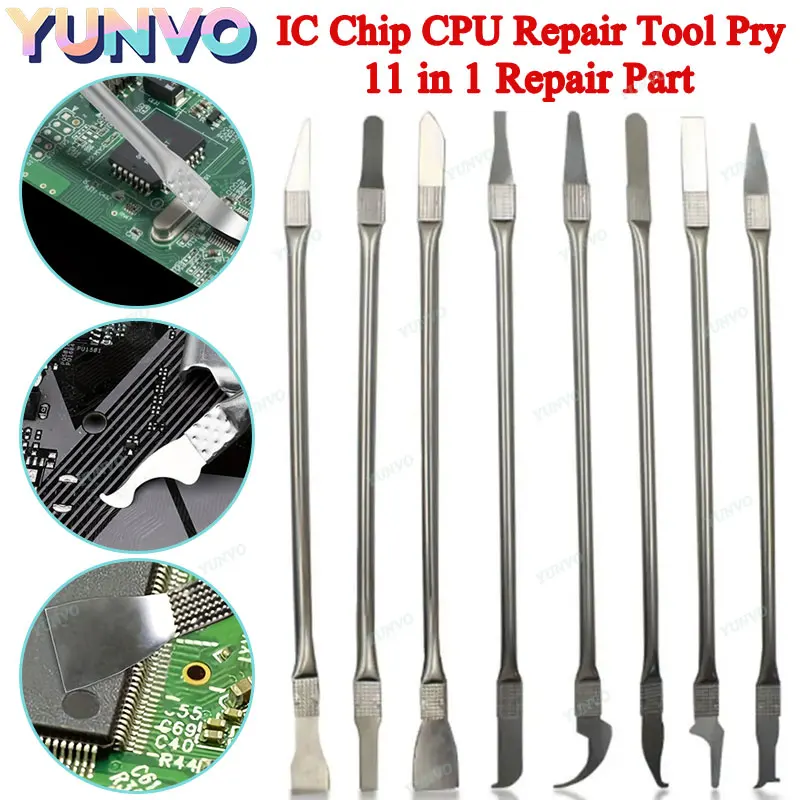 8 шт., инструмент для удаления клея с микросхем процессора, инструмент для ремонта микросхем, тонкие лезвия, пиратский ремонтный ручной инструмент для мобильного телефона, компьютера