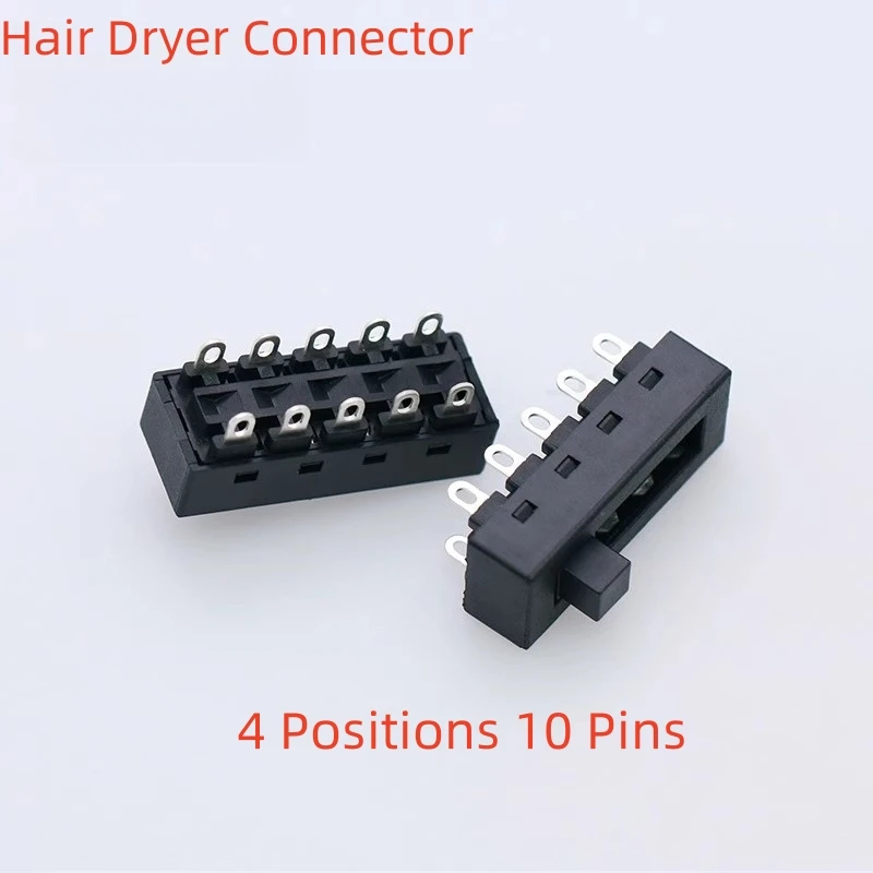 8A 250VAC 4 Positions 10 Pins SS-24-2 Hot And Cold Air Cylinder Toggle Switch For Hair Dryer Connector Accessories