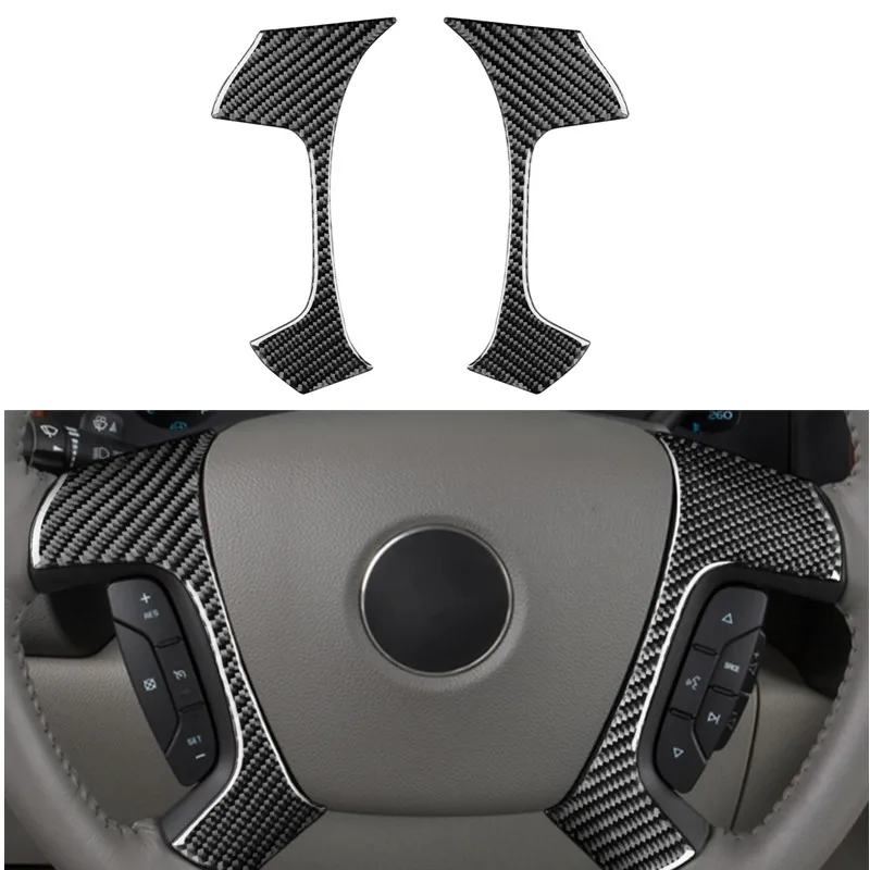 

2 шт. для Chevrolet Silverado Sierra 2007-2013 передняя панель отделки рулевого колеса, наклейка, внутренняя отделка автомобиля, мягкий карбон