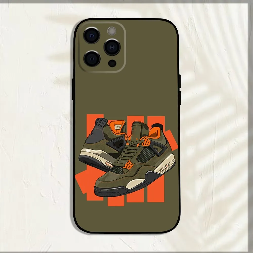 Shoes Sports Basketball Phone Case For iPhone 16,15,14,13,12,11,Pro,X,XS,Max,XR,Plus,Mini Soft Black Cover