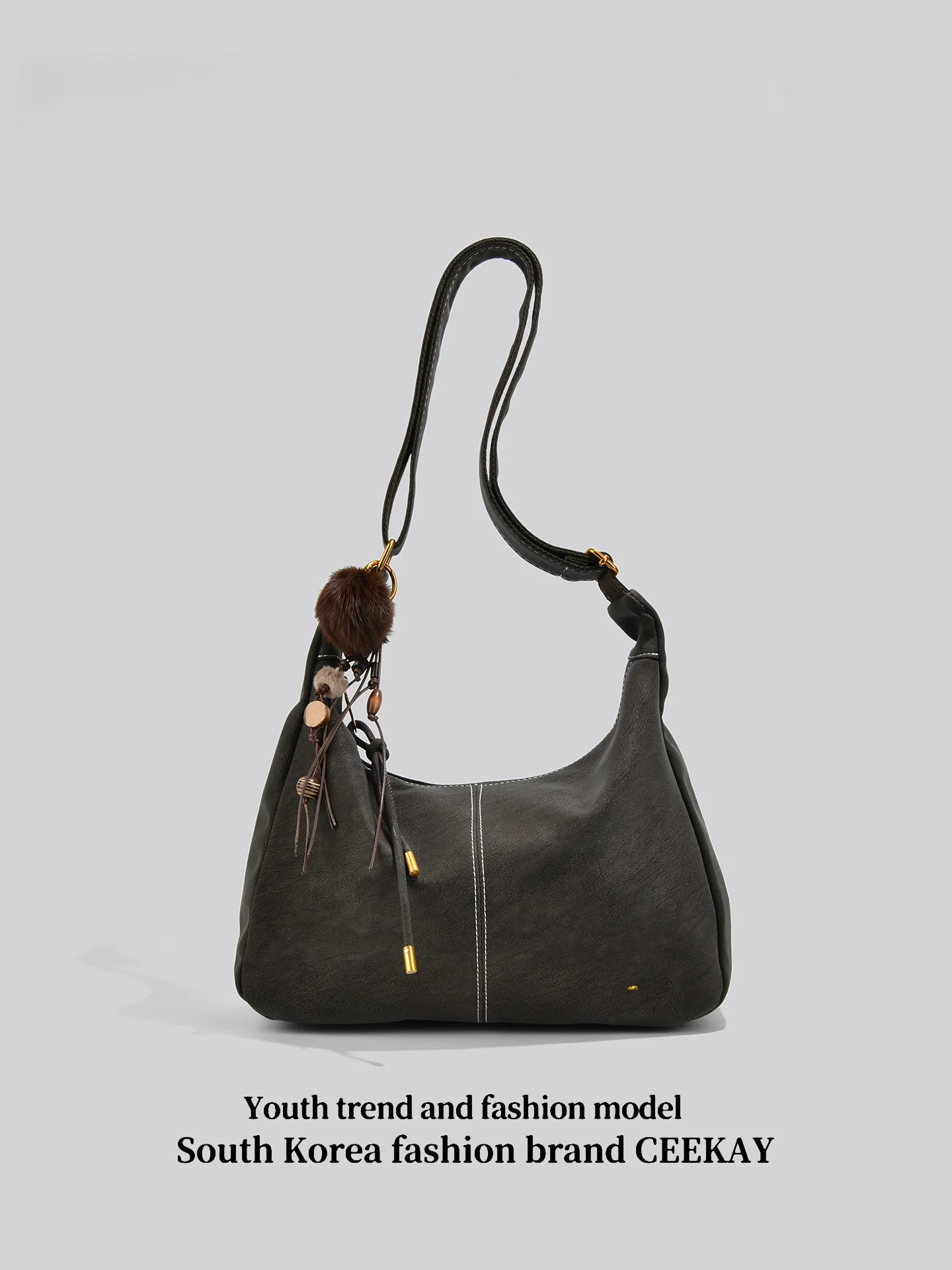 Ceekay Original Design Vintage Dumpling Bag Women's Crossbody Shoulder Bag Fashionable Underarm Tote Bag for Commuting