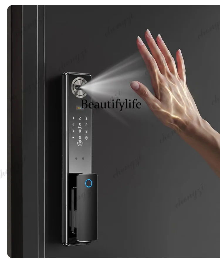 3D facial recognition automatic smart lock household anti-theft door password lock cat eye visual fingerprint lock