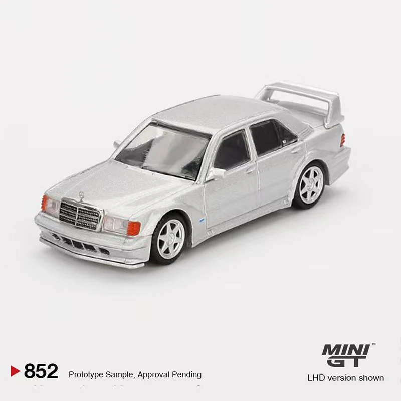 PreSale MINIGT 852 190E 2.5-16 Evolution II Silver 1:64 Diecast Diorama Model Collection Miniature Toys