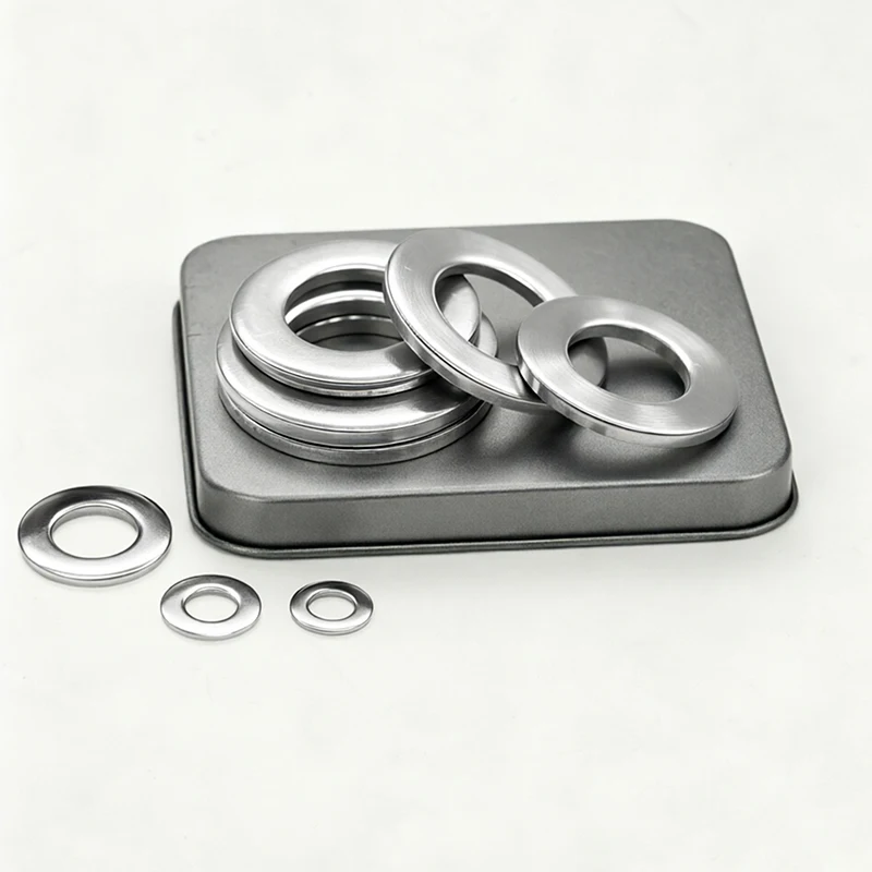 304 Stainless Steel Flat Washers DIN125 Plain Washers M2 M2.5 M3 M4 M5 M6 M8 M10 M12 M14 M16 M18 M20 M22 M24 M27 M30 Hardware Fl