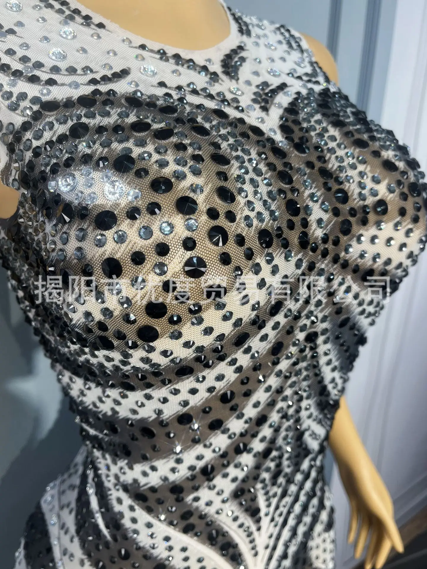 Tijger mesh strass jurk verjaardagsfeestje witte tijgerhuid vestidos para mujer elegantes vestidos de fiesta elegante Nakonador