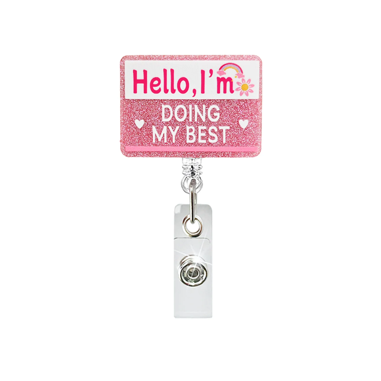 Acrylic Badge Reel   Badge Reel Nurse Id Holder Funny Iv Bag Badge Holder For Id Display Hospitals Offices