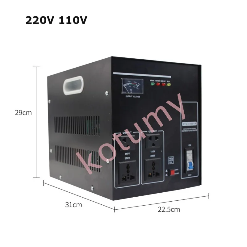 Pure Copper Servo Motor Voltage Regulator Stabilizer, High Precision 500VA-5000VA  220v 110v Dual Use Single Phase AC Automatic