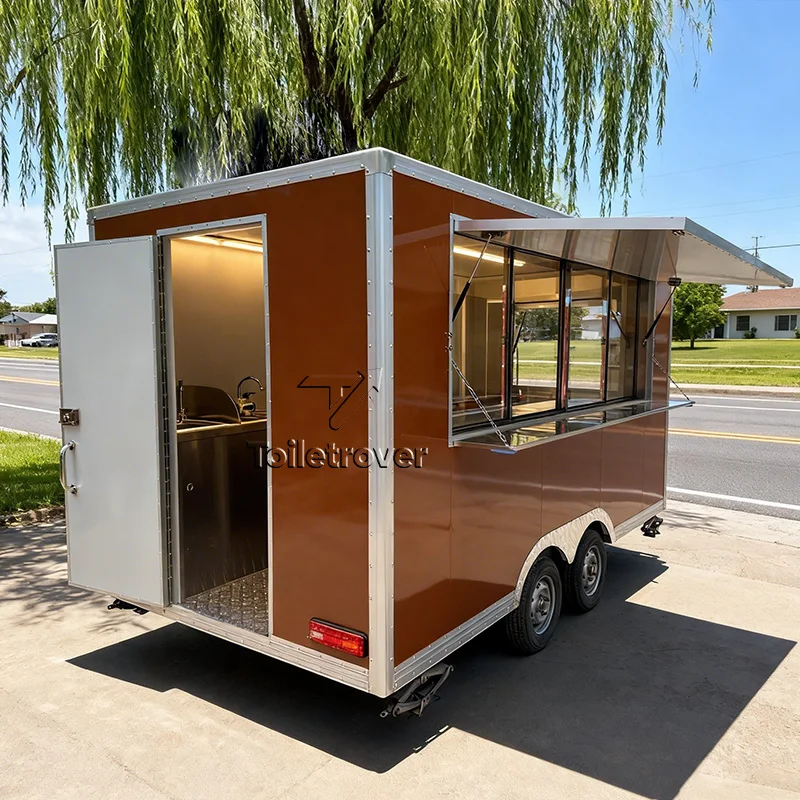 

Hot Dog Commercial Concession Catering Kitchen Food Cart Trailer Custom Wrapped Exterior Mobile Food Trailer for Sale