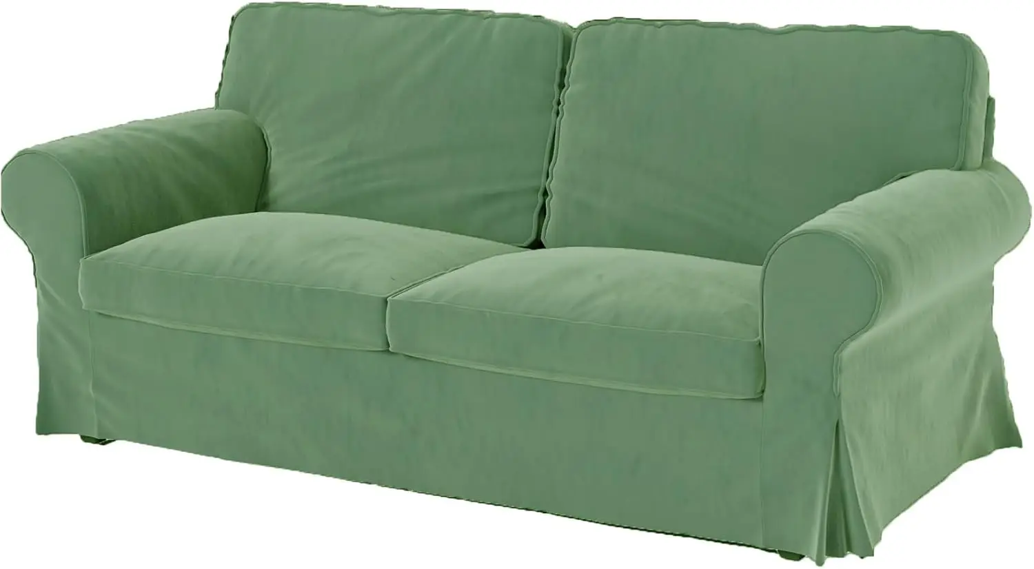 

Heavy Duty Velvet UPPLAND Loveseat Sofa Cover, Light Green, Compatible with IKEA UPPLAND Couch Slipcover
