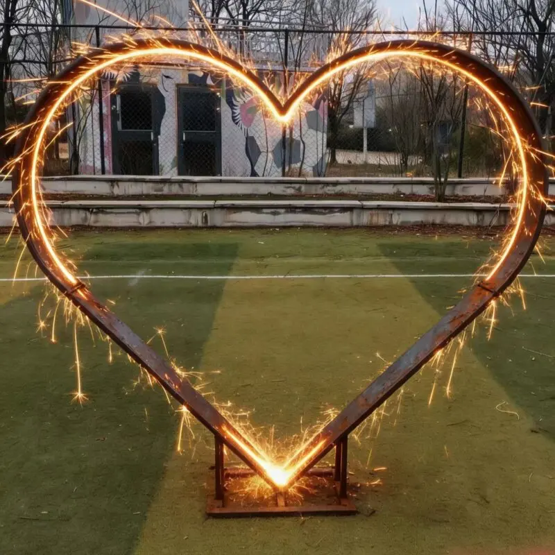 

Wedding props heart-shaped background rack welcome double-sided peach heart love wrought iron bracket wedding scene