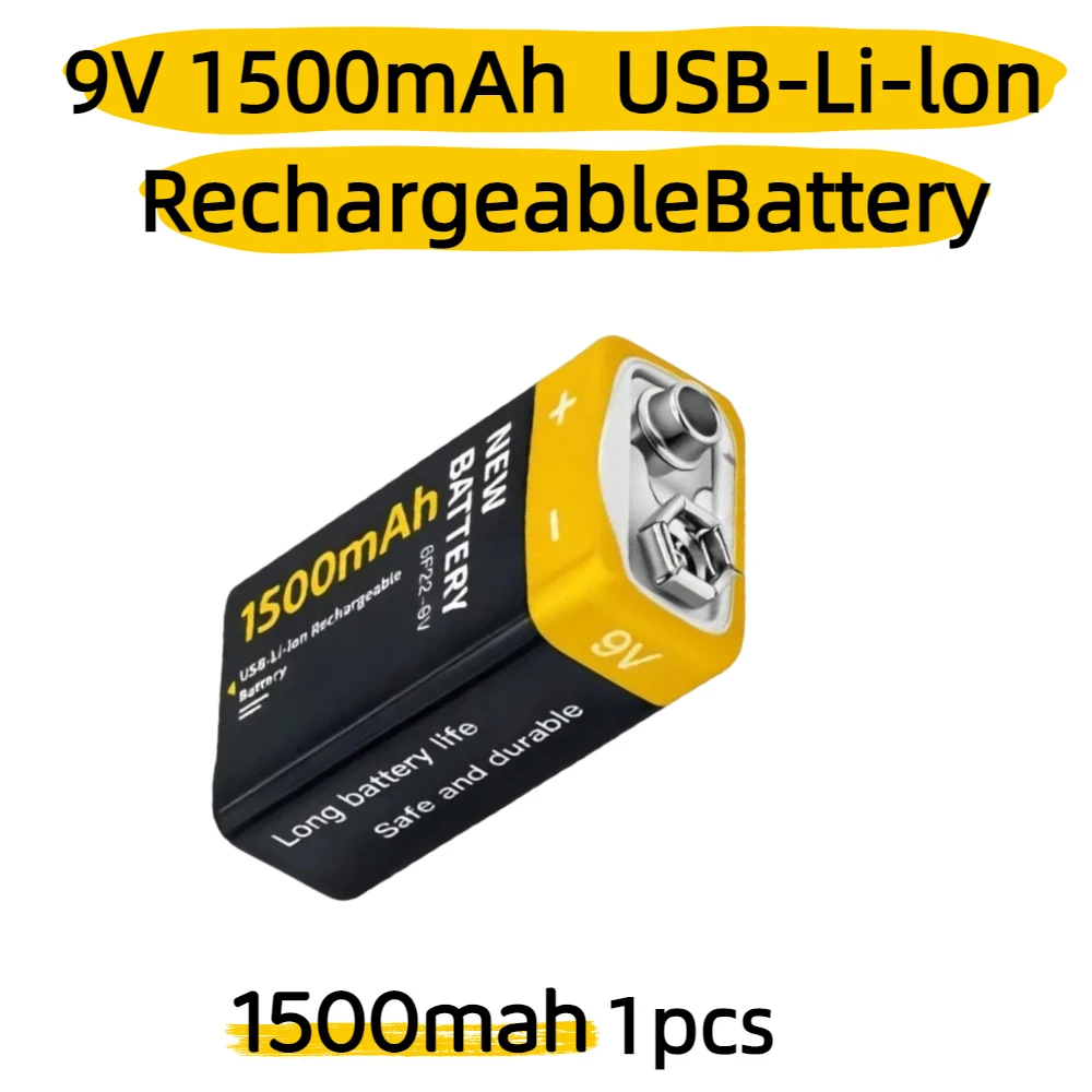 New New Quality Products 9V USB Rechargeable Li-ion Battery, 1500mAh Type-C Charging for Microphones, Toys, Meters & More - Aliexpress Deal