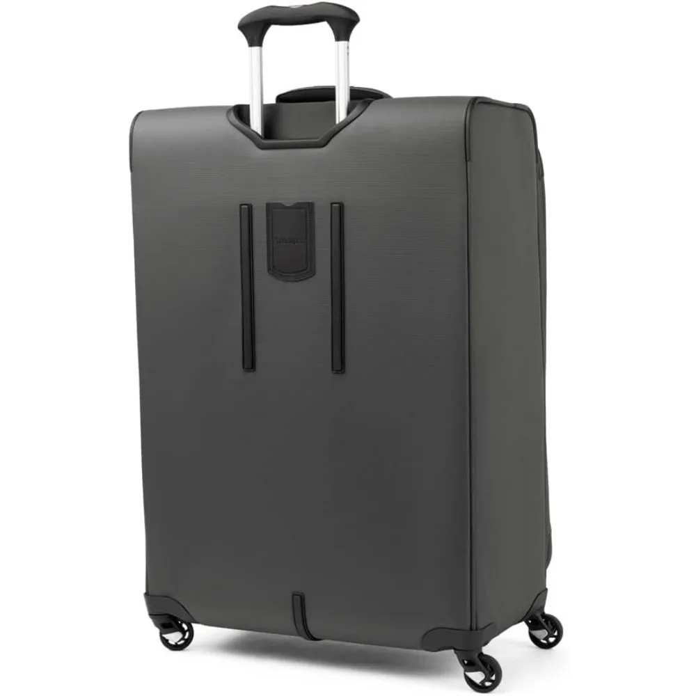 Lightweight Expandable Softside Luggage with Spinner Wheels, Suitcase for Men & Women, Shadow Grey, Travel-Friendly Large Capaci