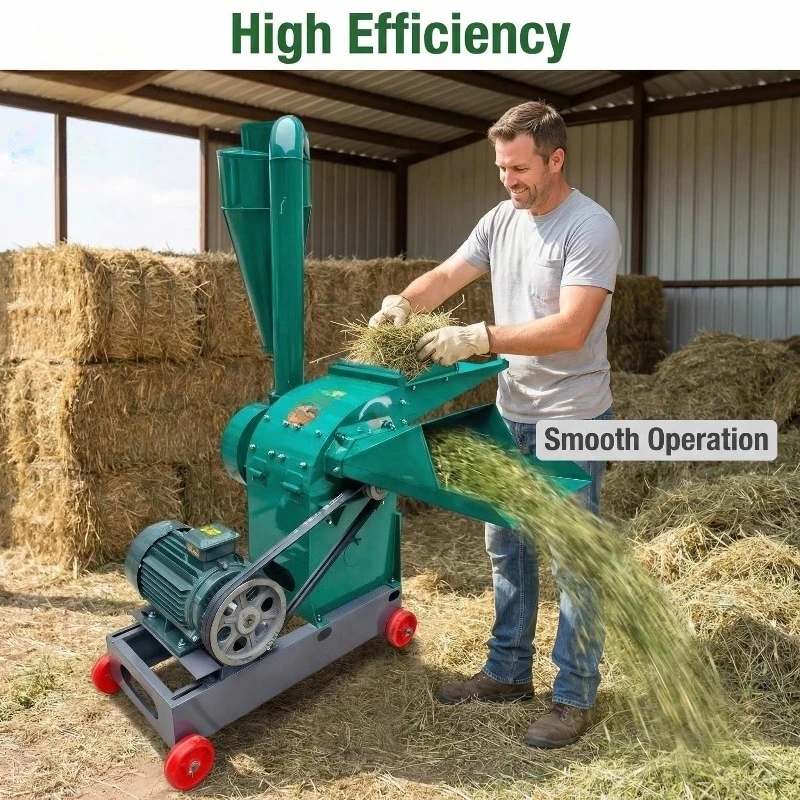 Powered Feed Crusher Corn Grain Grinding Small Scale Livestock Poultry Farms Hammer Mill Grinding Machine