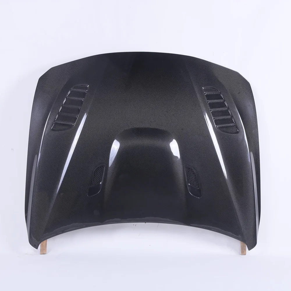 Cofano in fibra di carbonio per F30 F35 Serie 3 2013-2018 Aggiornamento V Stile Vera fibra di carbonio Copertura del motore dell'auto Parti del corpo automatico