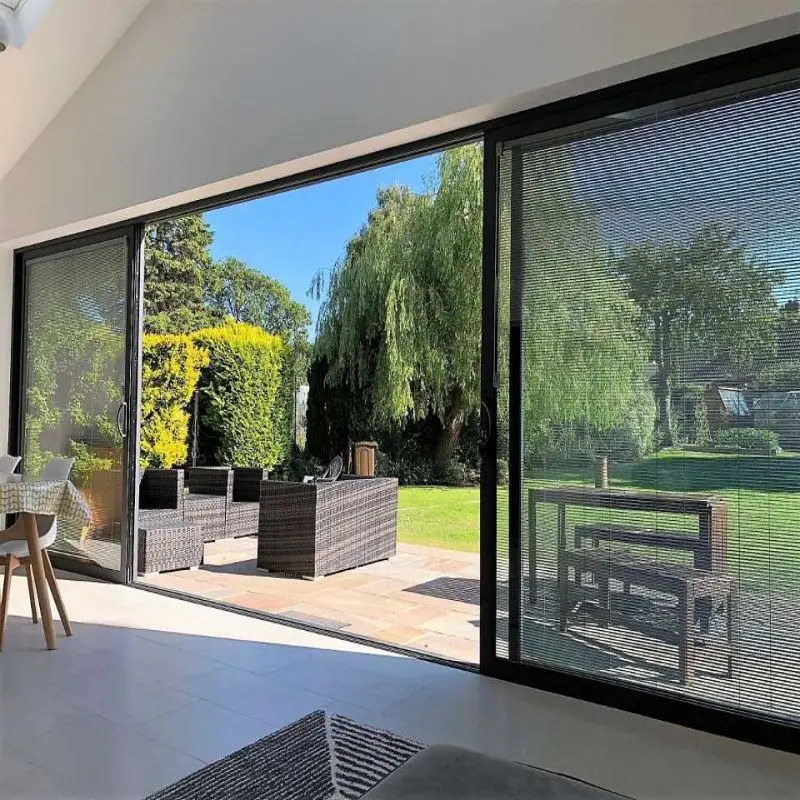 CBMmart Double Triple Glazing Lift Aluminum Glass Sliding Entrance Door With Screen For Home Exterior Interior Patio Balcony