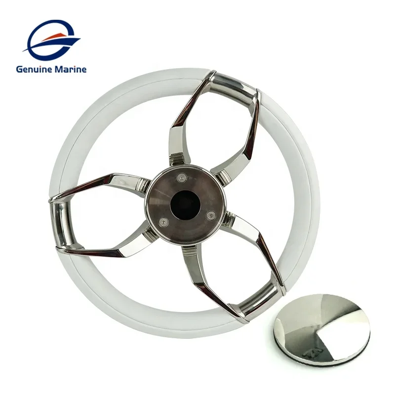 Boat Stainless Steel Steering Wheel Marine Inboard Hardware Steering Wheels