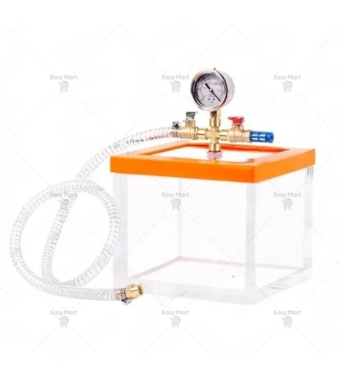 6L Transparent Pyrex Glass Vacuum Defoaming Barrel Epoxy Resin Silicone AB Glue Defoaming Vacuum Chamber Laboratory Tools