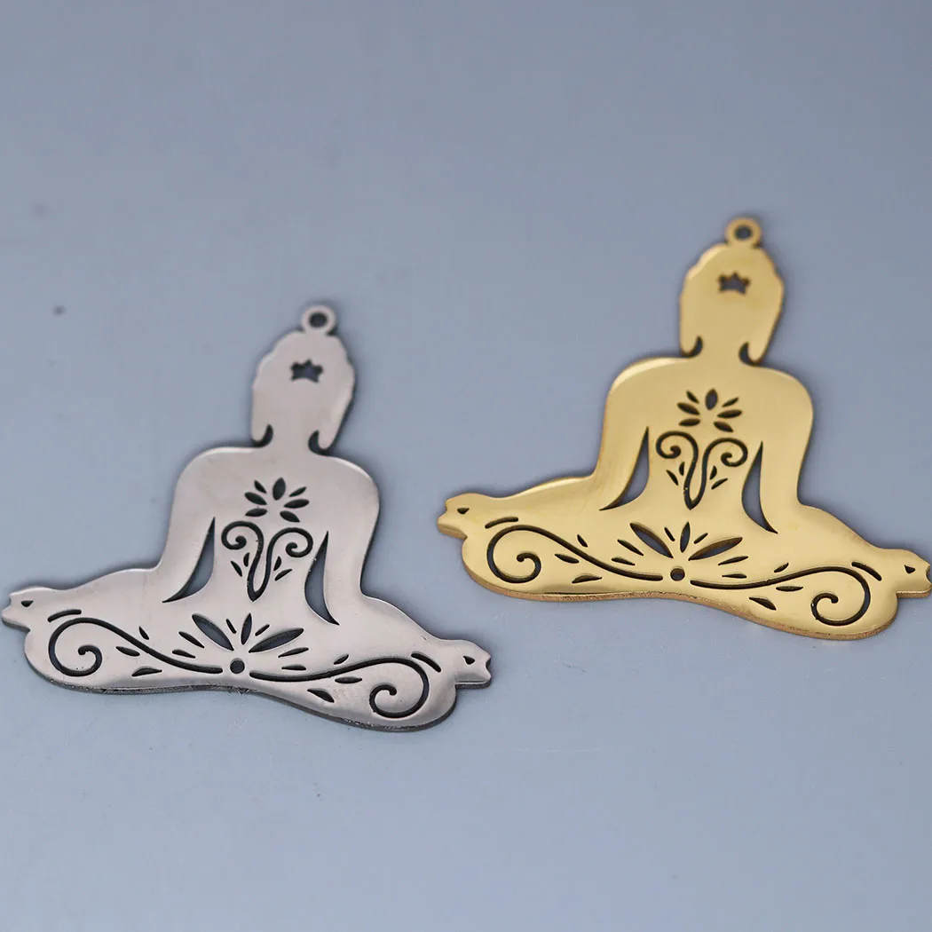 3pcs/lot Dainty Buddhist Yoga Charm for Jewelry Making fit Charm Bracelet Necklace Pendant DIY Crafts Supplier