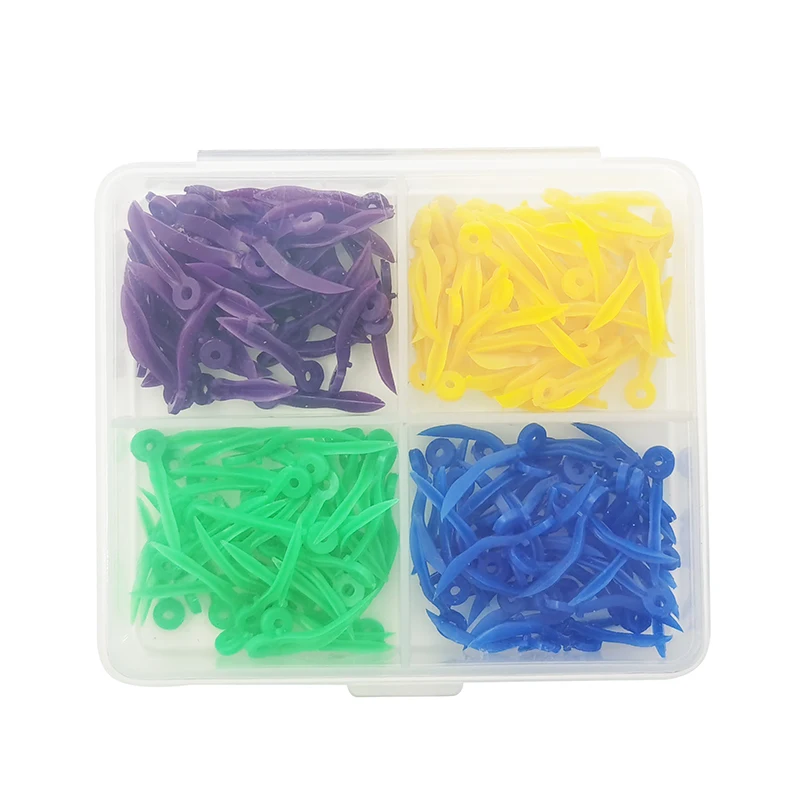 

200 pieces of plastic tooth wedge with hole and 4 sizes of interdental wedge, 50pcs each