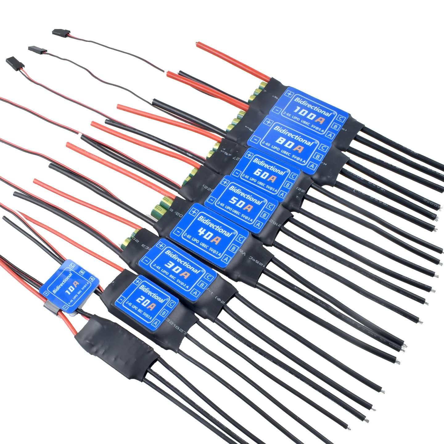 Bidirectional brushless electric tuning 10A-100A brushless electric tuning BEC/UBEC output ship model/underwater thruster