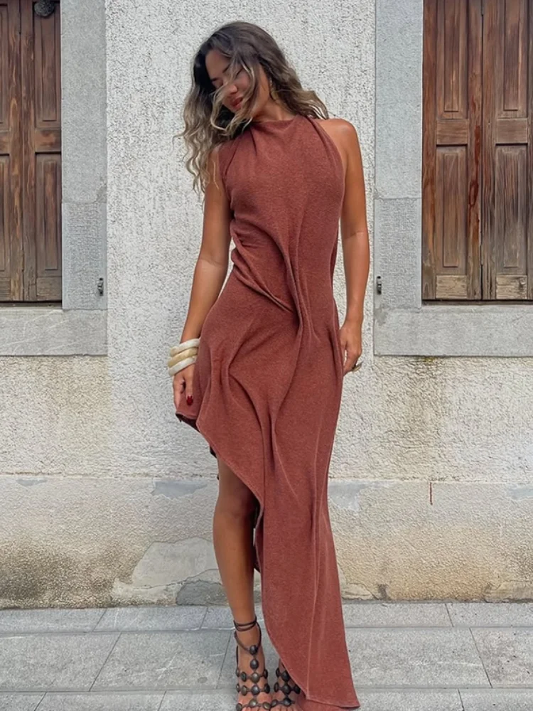 Pleated Irregular Slim Long Skirt Elegant - Image 5