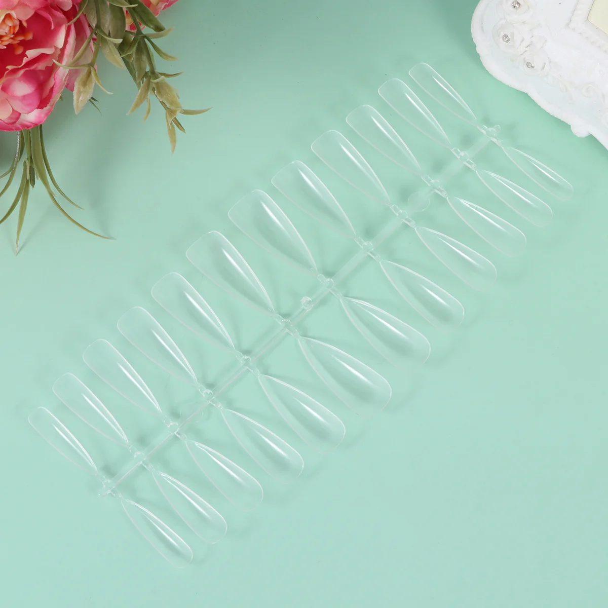 

240Pcs Fake Nail Pieces Natural Ultra-Thin False Nails DIY Nail Art for Holiday Birthday Party Manicure Patch Sticky Piece