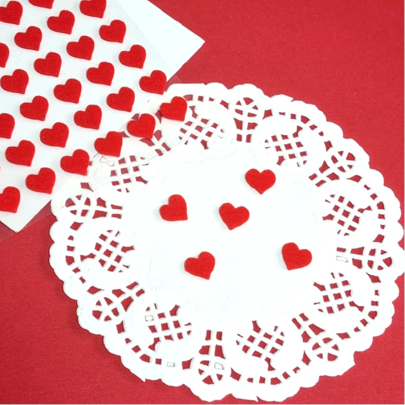 Korean Import Original BONITO 2 in 1 Nonwoven Red Hearts Stickers Scrapbooking Diy Journal Diary Stationery Sticker Decor Gift