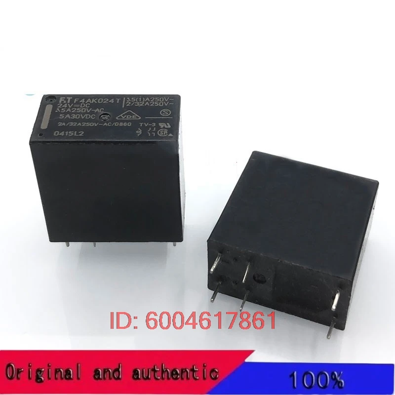 

10 шт./лот, 100% оригинальные новые реле F4AK005T 5VDC, F4AK012T 12VDC, F4AK024T 24VDC, аналог ALA2F24, 6-контактные, 5А