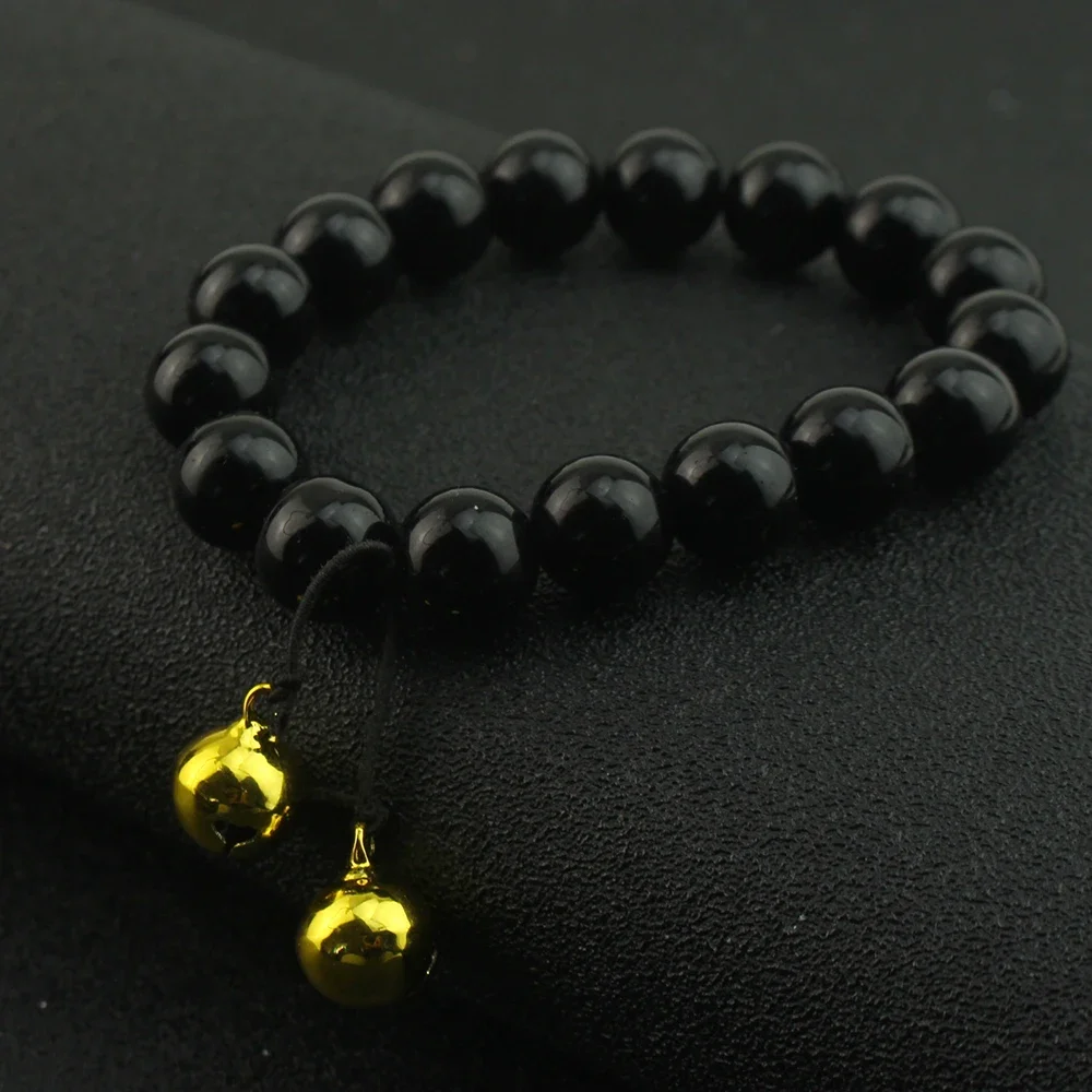 أسود الخرز أجراس أساور للرجال والنساء ، أنيمي مجوهرات اكسسوارات ، هدايا ، Jigoku ، شوجو ، Enma Ai ، الجحيم ، فتاة ، زوجين #2