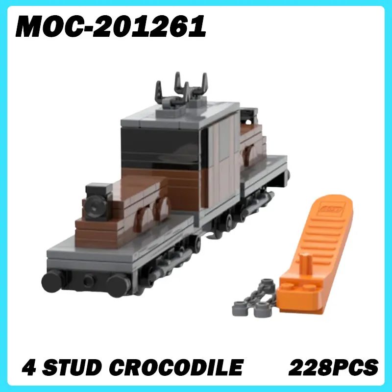 MOC-201261 Mini Train Series 4 Stud Crocodile Building Blocks, DIY Model, Assemble Small Particle Beginner Bricks Toy Gift