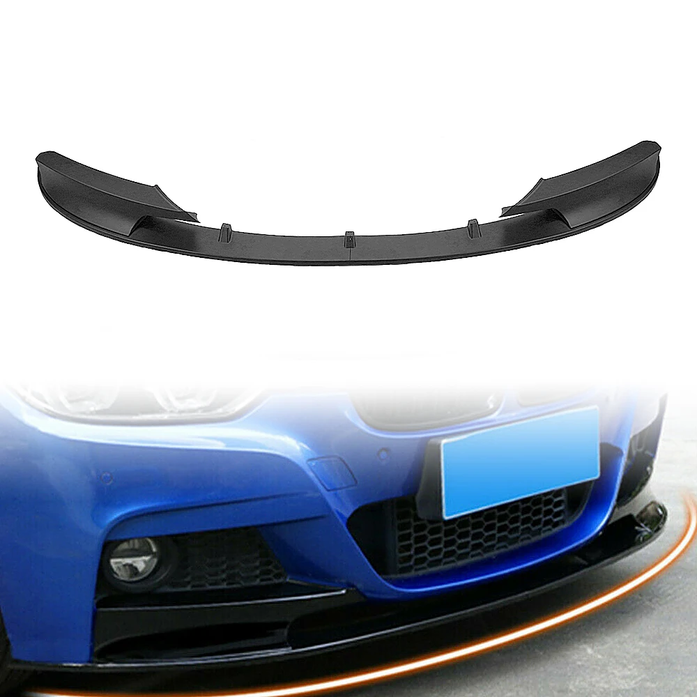 

For BMW F30 F31 3 Series M Sport 2012-2018 328i 335i 330i 320i Front Bumper Spoiler Lip Matte/Gloss Black Lower Splitter Blade