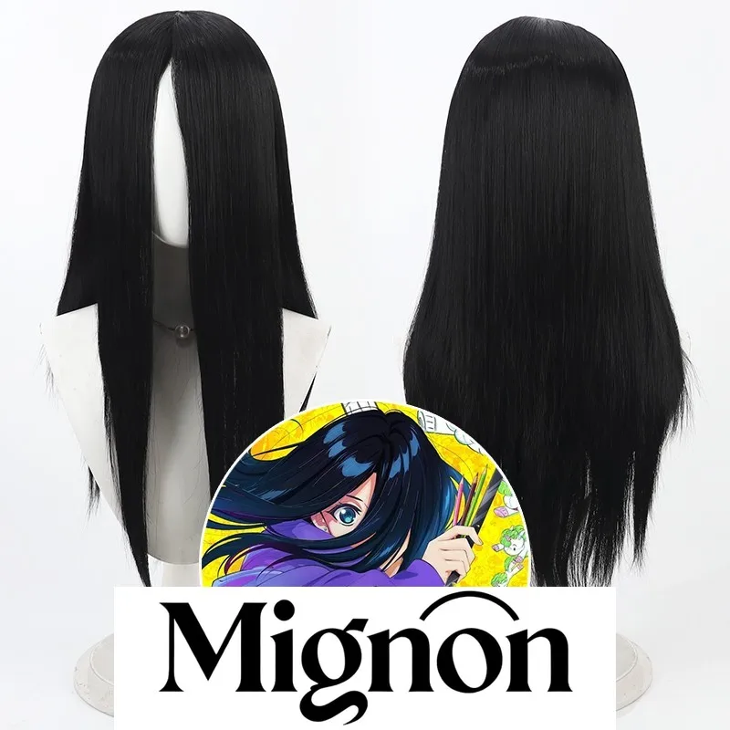 

Полноценная жена-эвакуатор Хиросе Нацуко, парик для косплея, черная длинная бахрома, аниматор, скальп, подарок на Хэллоуин