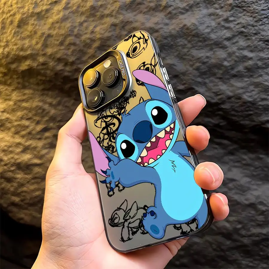 Disney Cartoon Stitch Handyhülle für iPhone 12 Pro 16 15 Plus XR 13 XS Max 14 Pro X 11 Pro Max 11 Pro TPU Rückseite Soft Cover