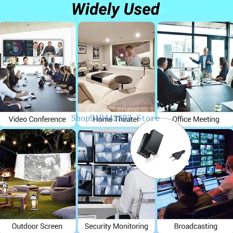 

L4MD 1080P Rj45 Ethernet Extender 196ft Not with Latency Supports For Conference Room Digital Signage