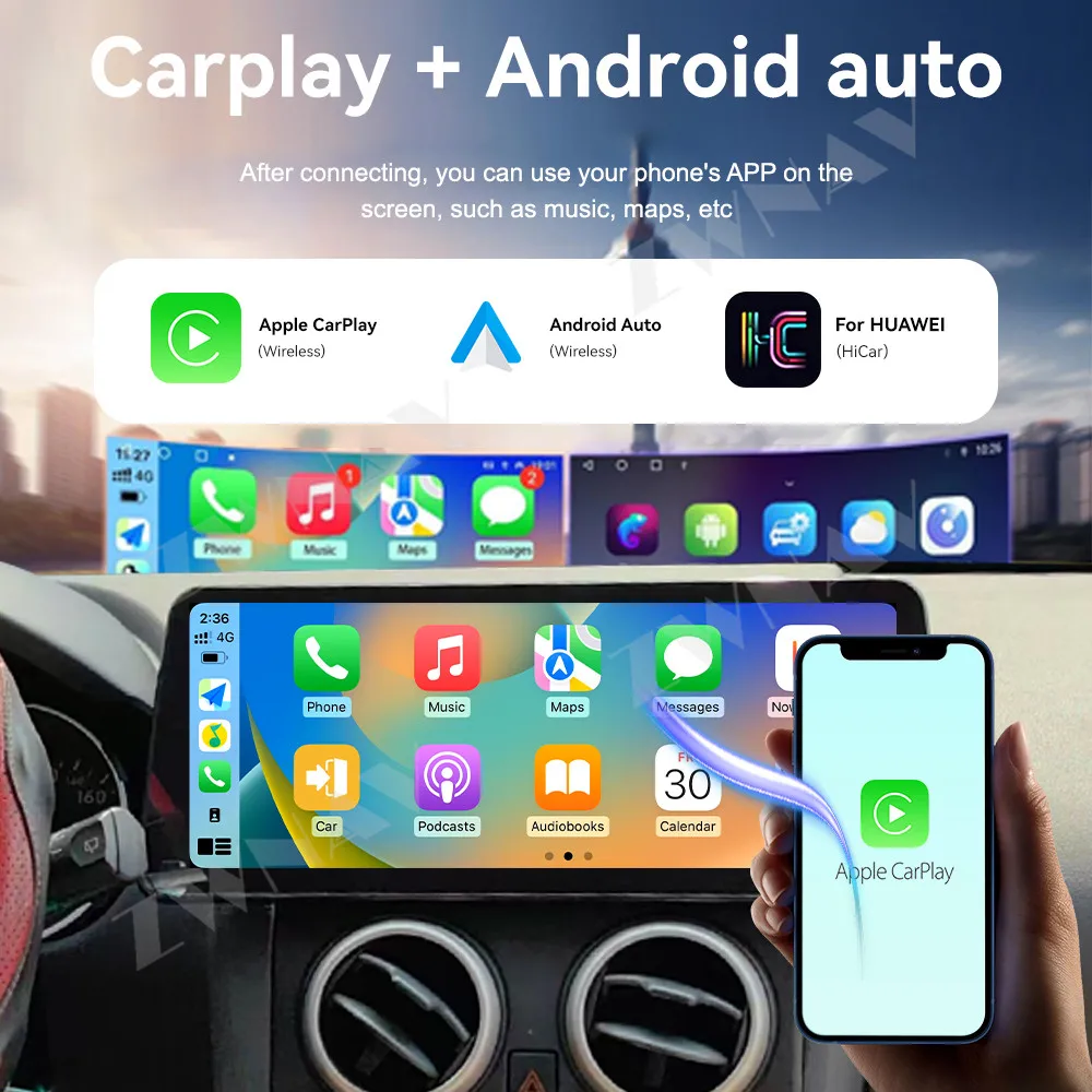 Carplay For Nissan Qashiqai 2008-2015 Car Radio 12.3“ Touch Screen Navigation Device Wireless GPS Stereo Multimedia Player