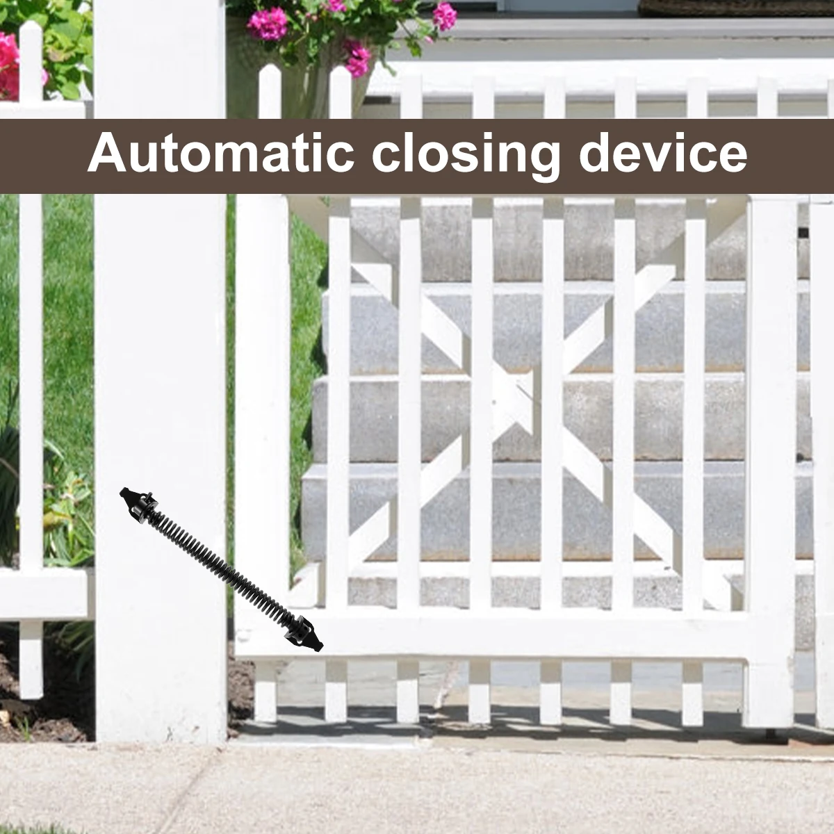 1/2PC Garden Gate Spring Closer 8inch Universal Automatic Gate Spring Metal Fence Gate Spring Closure Rust-Proof Door Outdoor