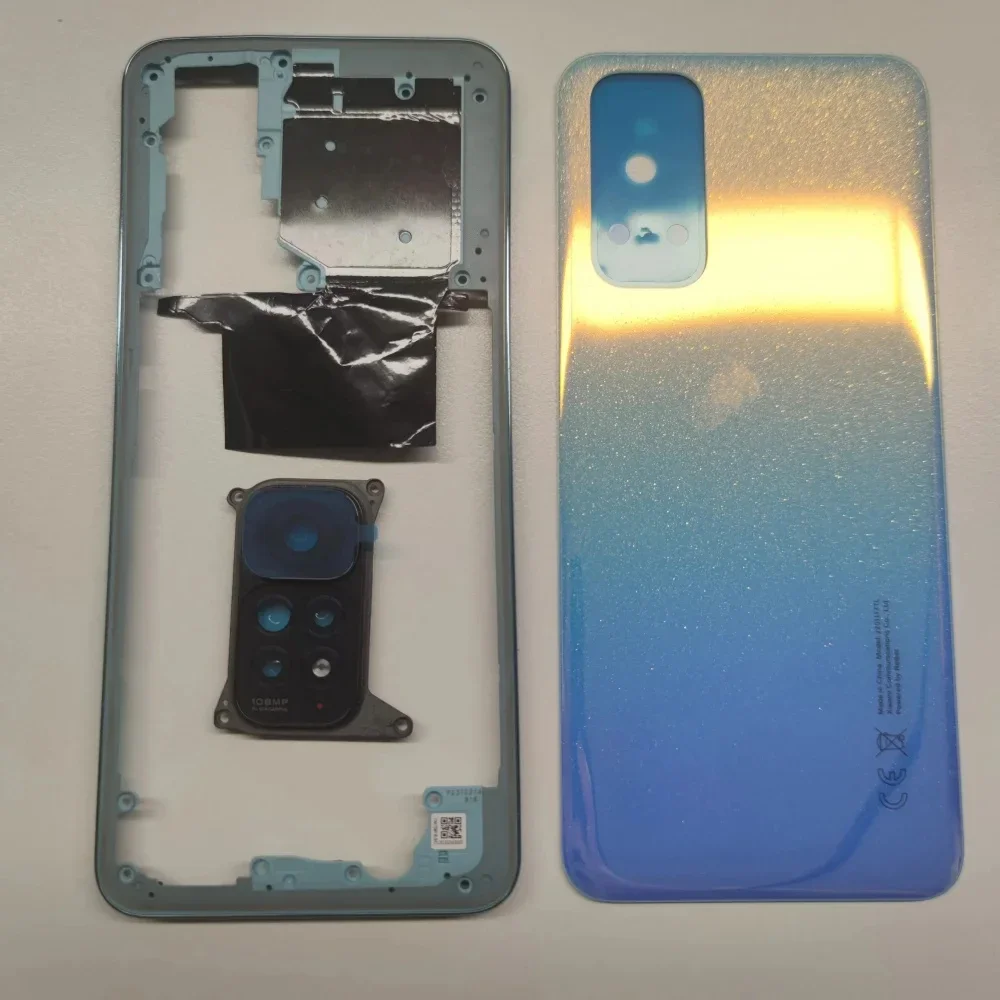 For Redmi Note 11 4G / Note 11S Phone Housing Middle Frame Battery Back Cover Case Panel Lid Rear Door  Camera Lens