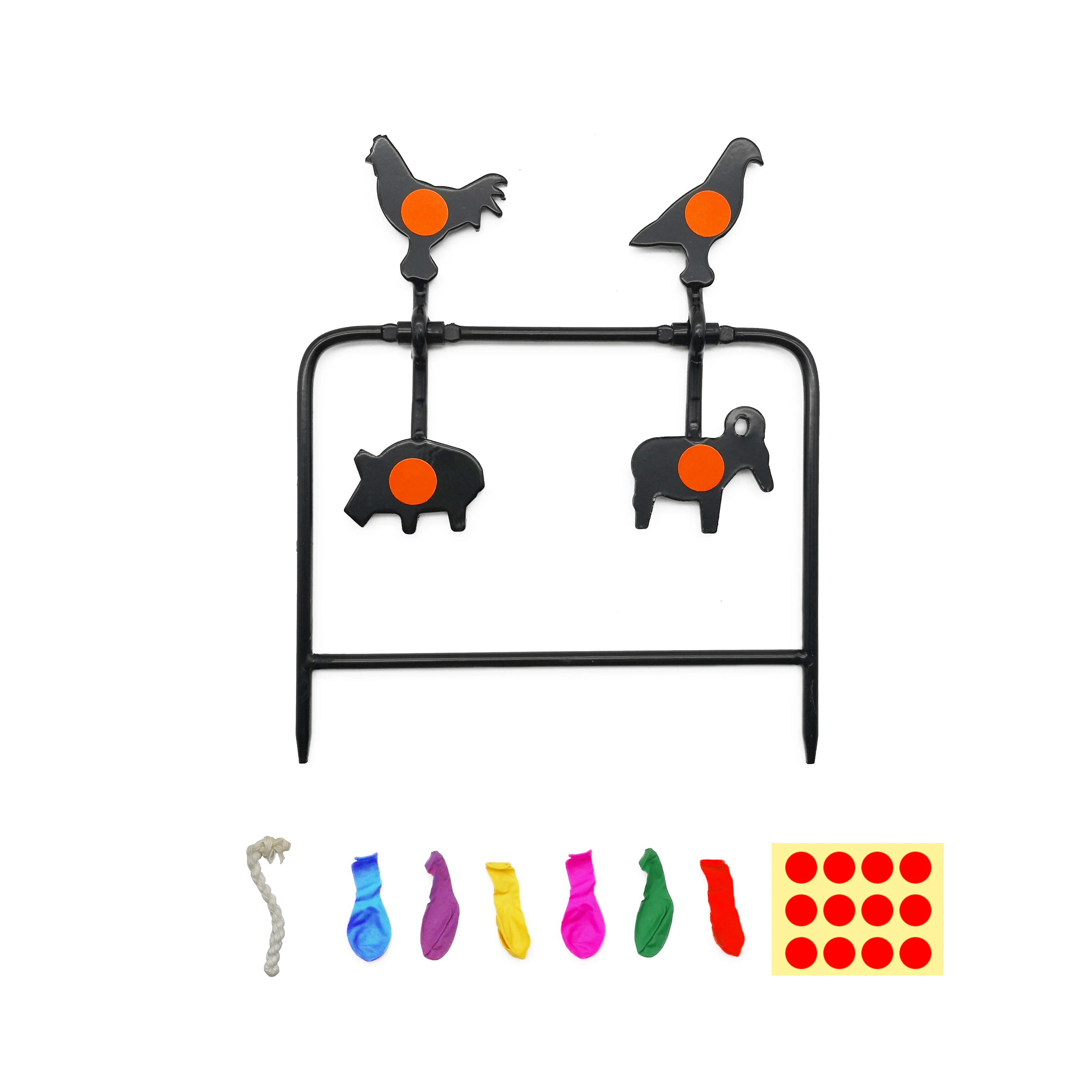 Four Animal type easy installation and use of lightweight stainless steel target for professional shooting train