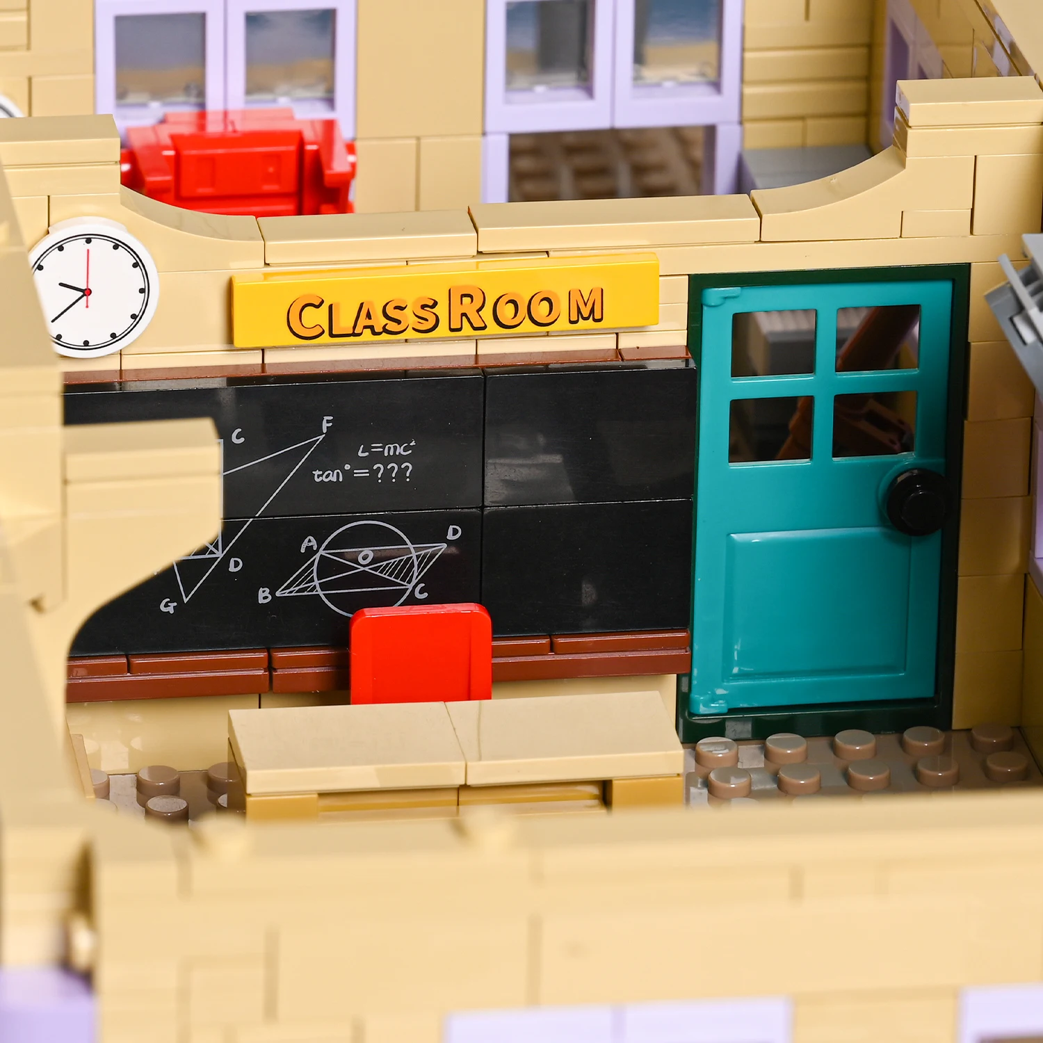 Modułowe klocki konstrukcyjne Springfield Elementary School, figurki z kreskówek anime, postacie, model, dekoracja, prezent świąteczny dla dzieci.
