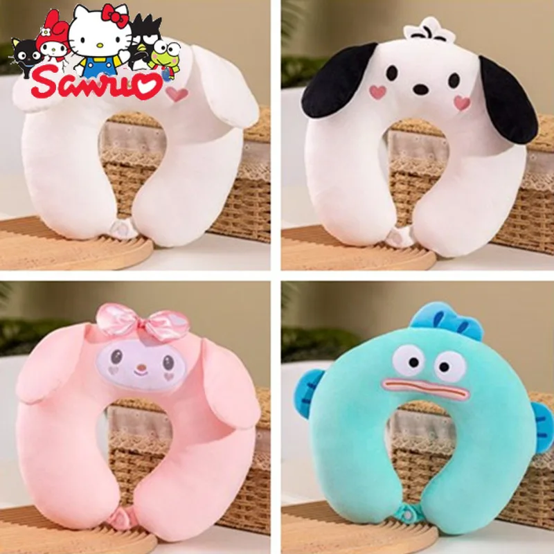 

Sanrio Kuromi Hello Kitty Melody Cinnamoroll Pochacco U-Pillow Travel Portable Pillow U Shaped Neck Guard Neck Office Nap Pillow